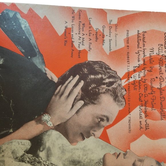 Sympathy From Movie Firefly Jeanette MacDonald/Allan Jones 1937 Sheet Music - Picture 4 of 13